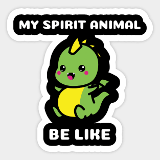 Little Cute Baby Dragon Spirit Animal Sticker